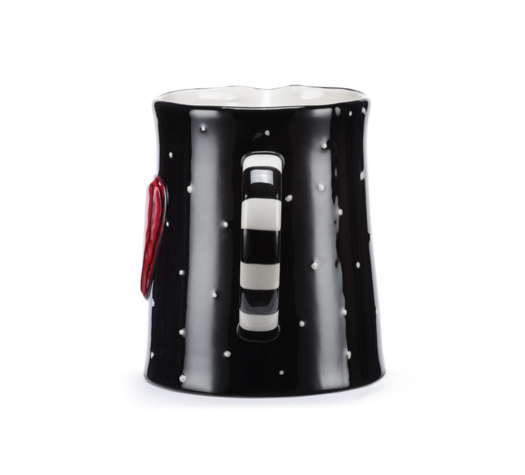 Black & White Red Heart Pitcher