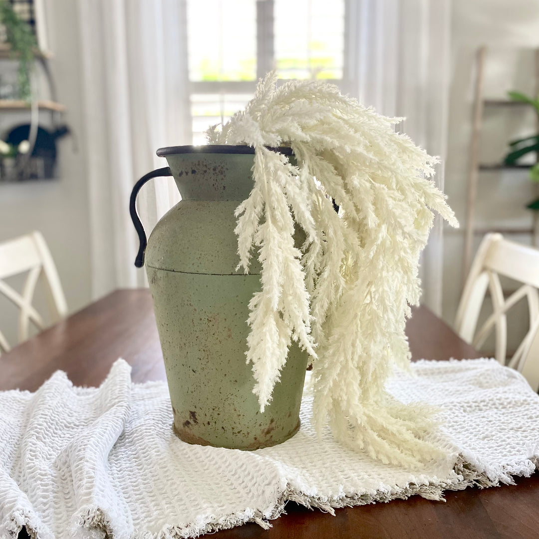 Set/2 Flocked Hanging Pampas Stems