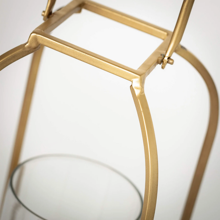 Gold Lantern Candle Holder