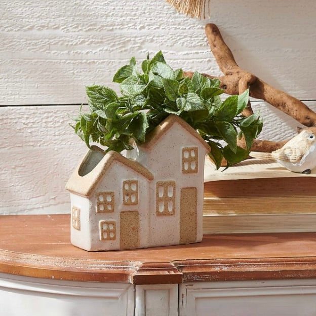 house shaped planter Raz Imports 2024 Natural Appeal 6.25" House Planter