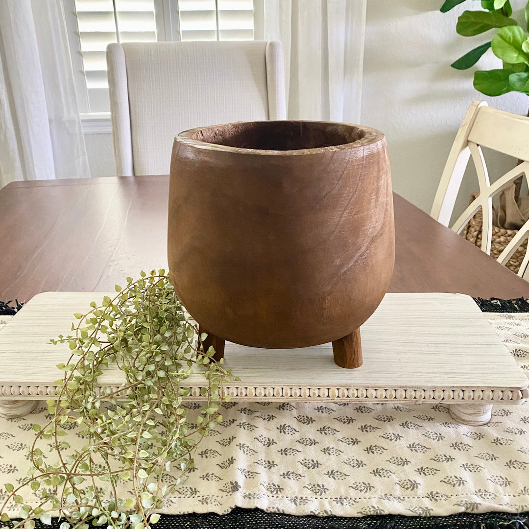 Paulownia Wood Pot With Legs