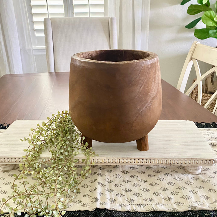 Paulownia Wood Pot With Legs