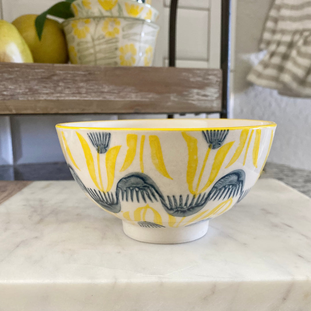 Set/4 Buttercup Stoneware Bowls