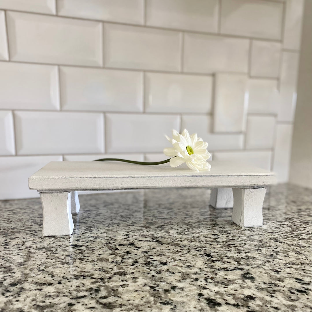 Distressed White Riser