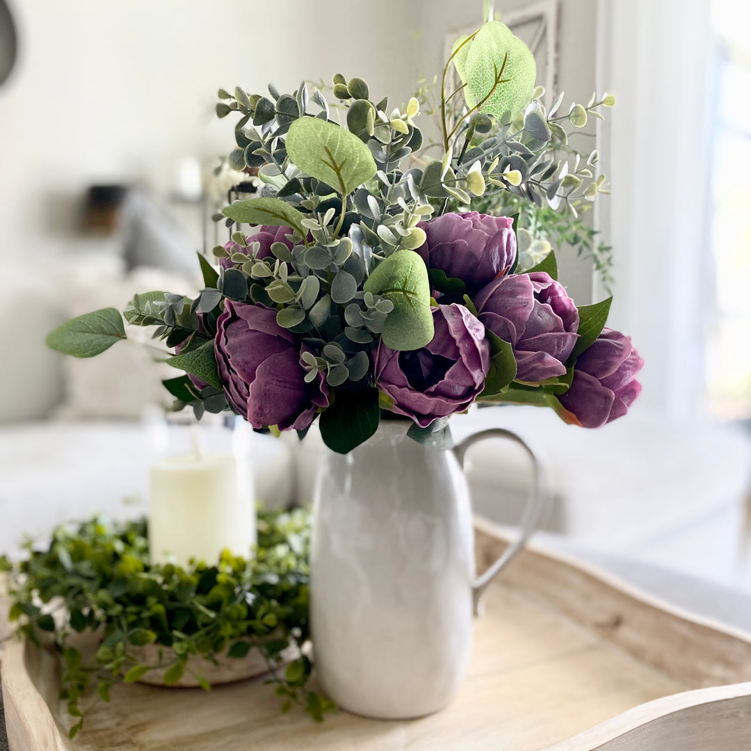 Purple Real Touch Peony Bundle