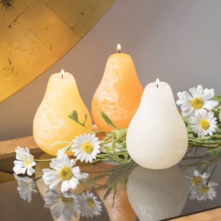 Pumpkin Pear Shaped Timber Candle