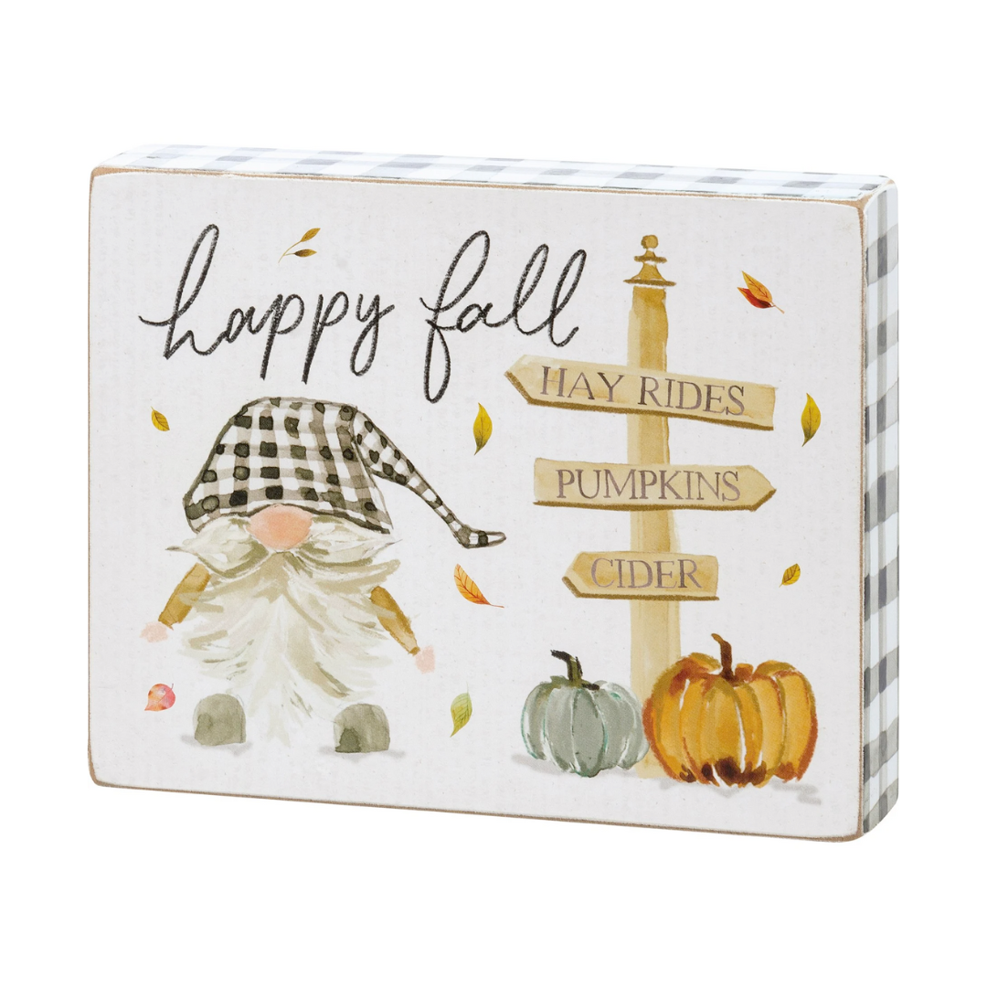 Happy Fall Block Sign