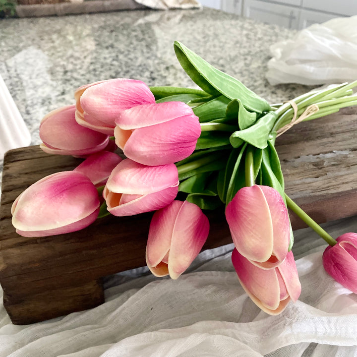 Mauve Real Touch Tulip Bundle