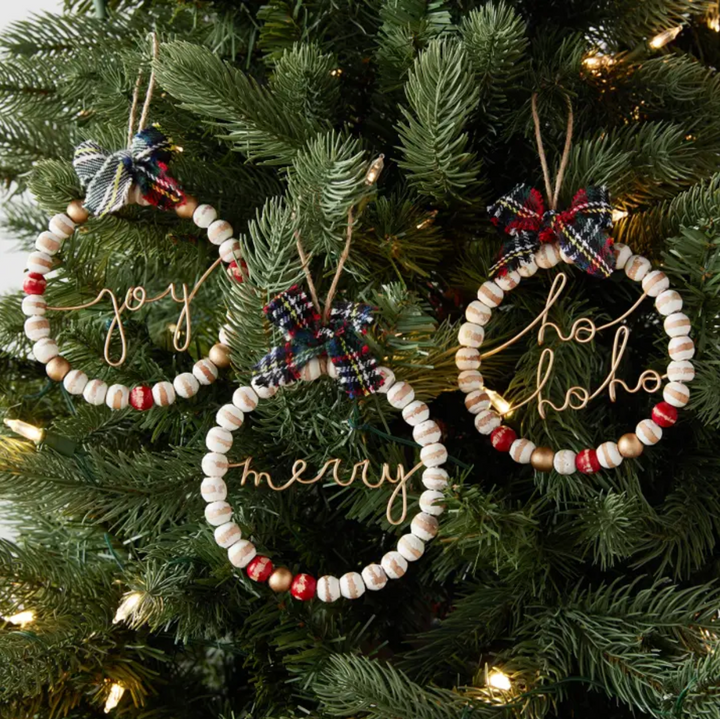 Wood Beaded Ornaments