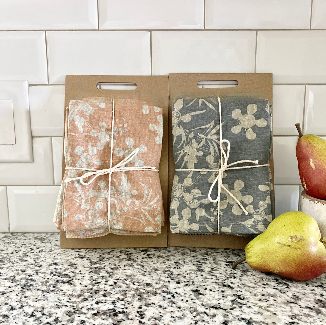 Set/2 Myrtle Tea Towels Blush