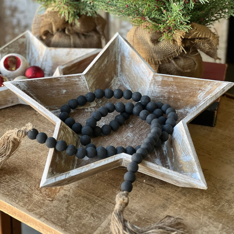 Black Tassel Tied Garland