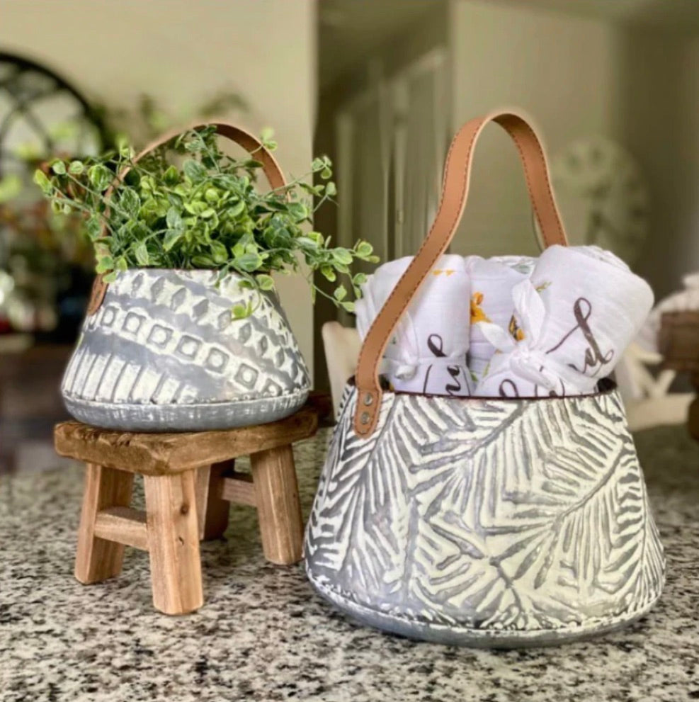 Set/2 Whitewashed Langford Baskets