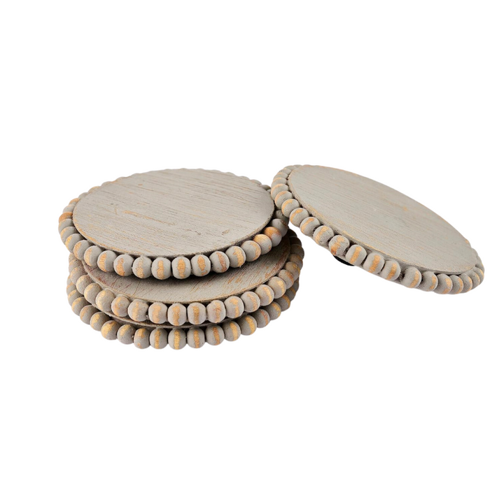 Beaded Wood Coaster Sets