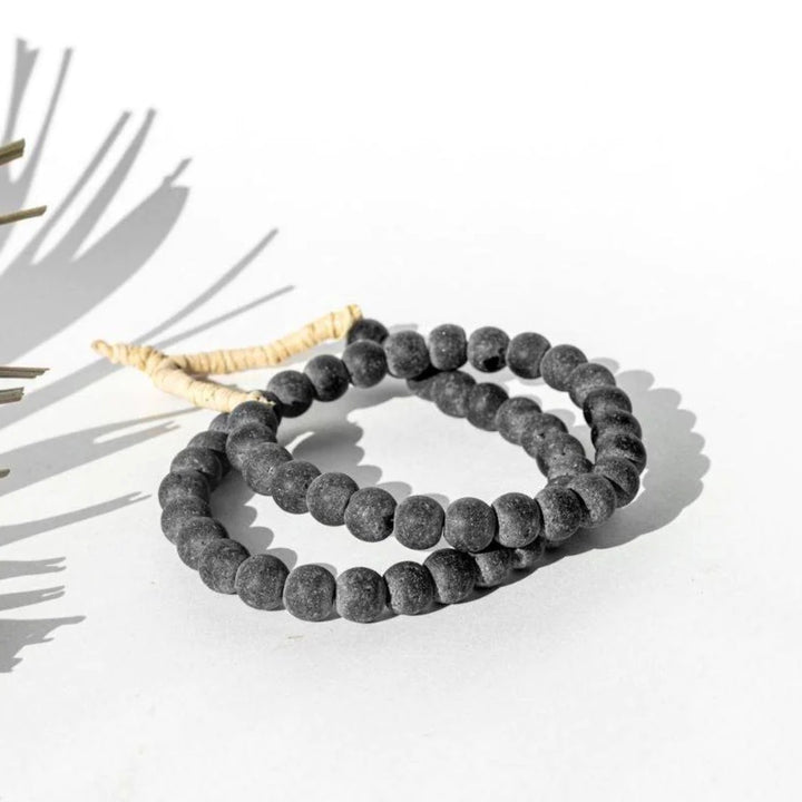 Black Glass Beads