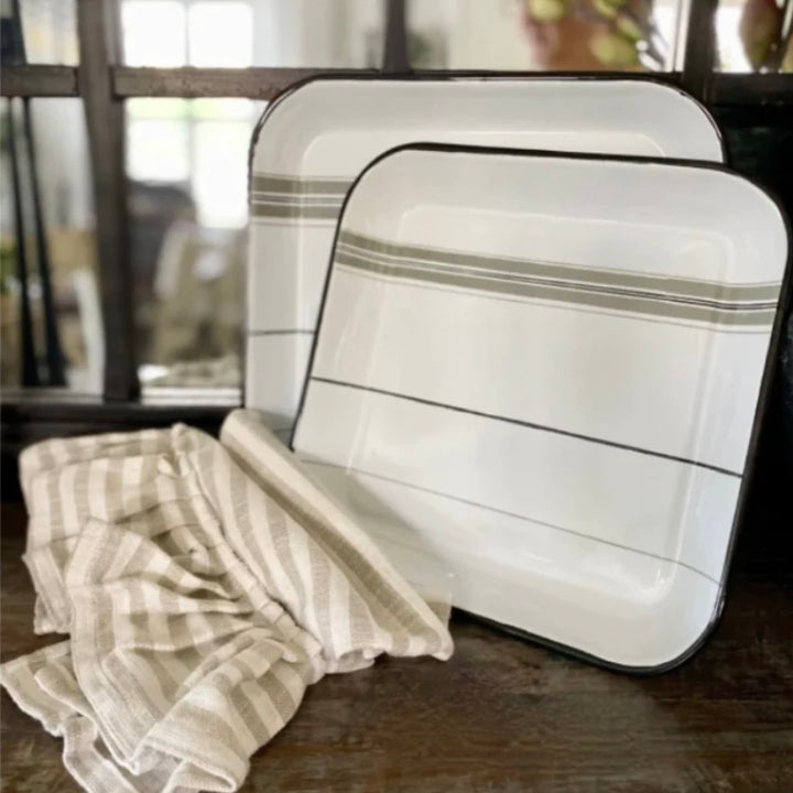 Set/2 Southern Striped Trays