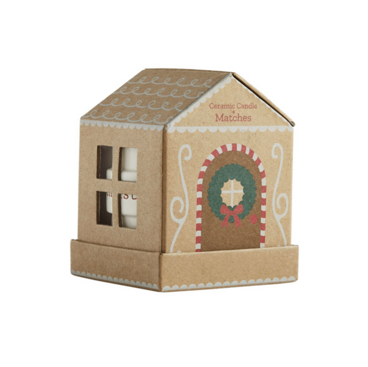 Kraft Gingerbread House Candle Gift Box Set