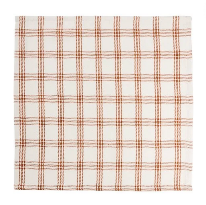 Set/4 Plaid Pattern Napkins