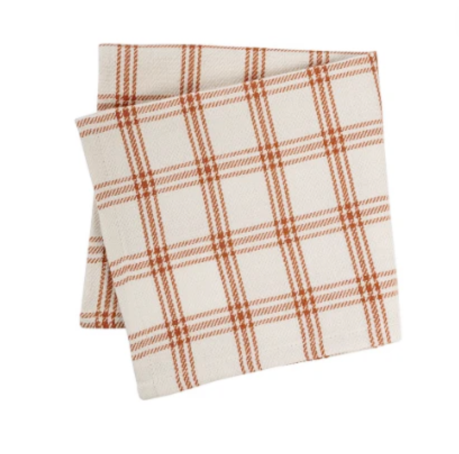 Set/4 Plaid Pattern Napkins