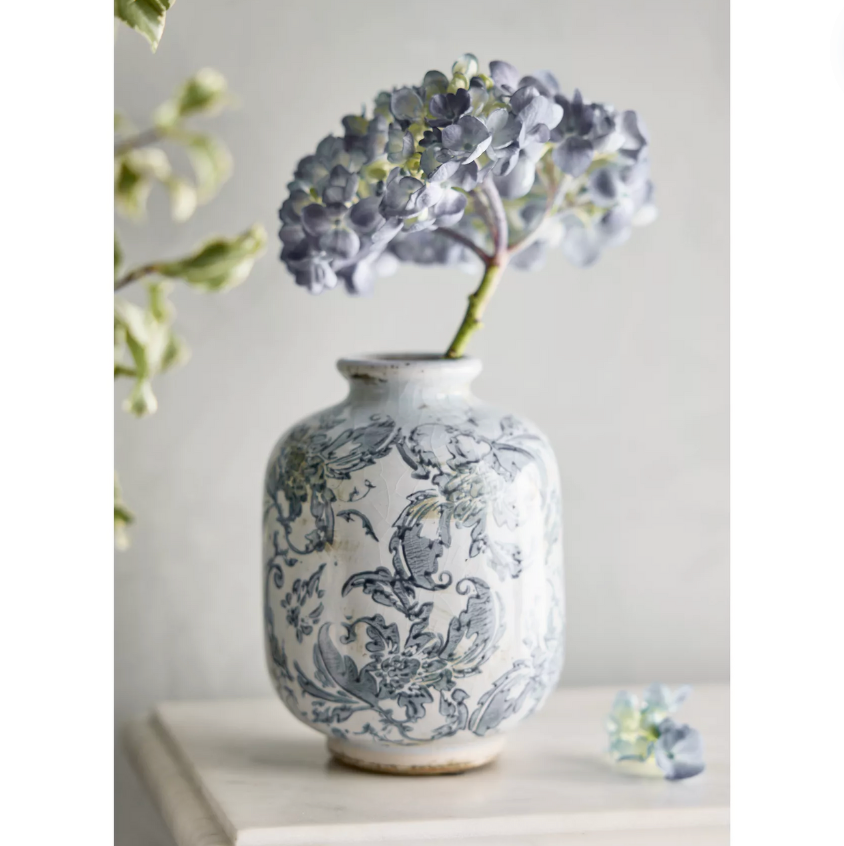 Terracotta Floral Pattern Vases