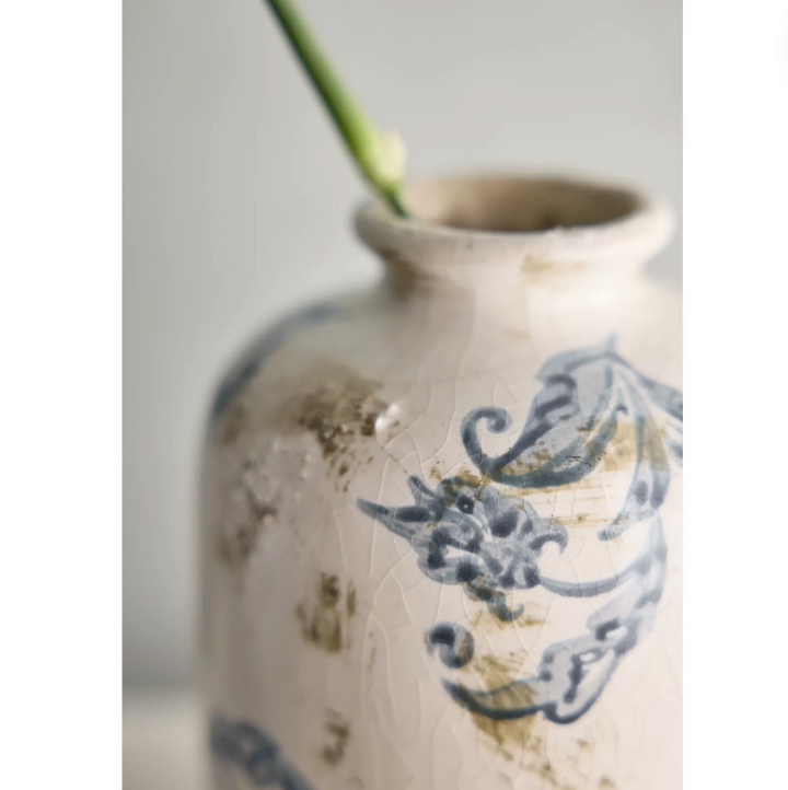 Terracotta Floral Pattern Vases