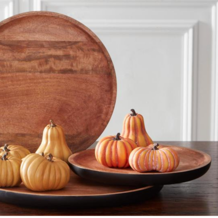 Set/5 Orange Resin Pumpkins