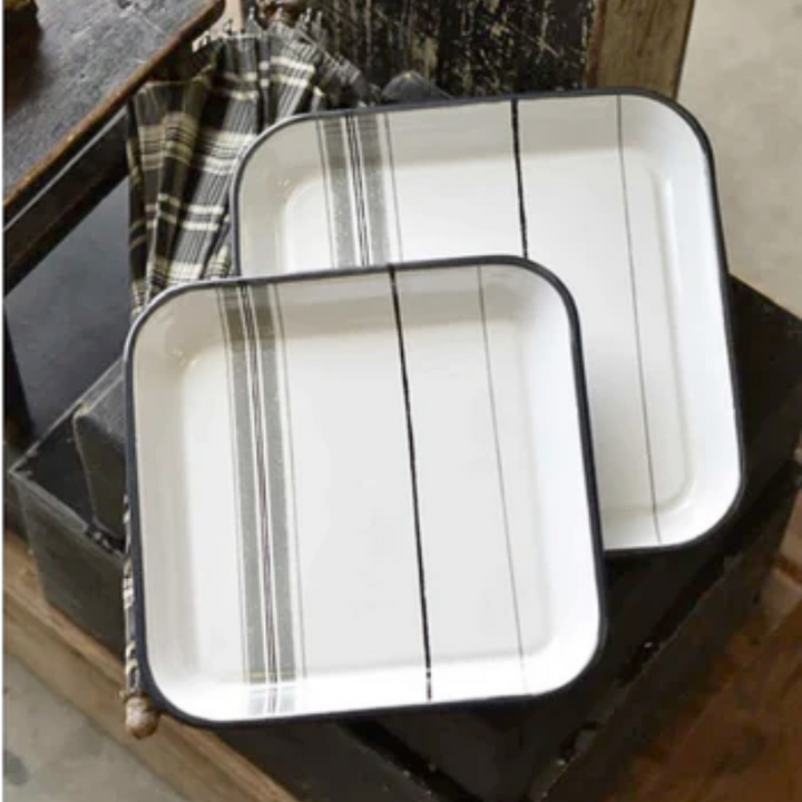 Set/2 Southern Striped Trays