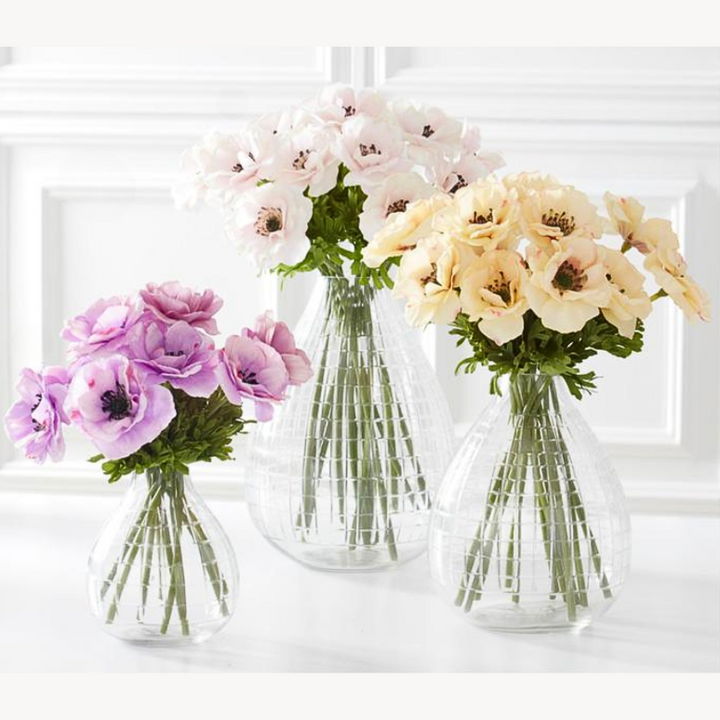 Set/3 Pink Real Touch Buttercup Wildflowers