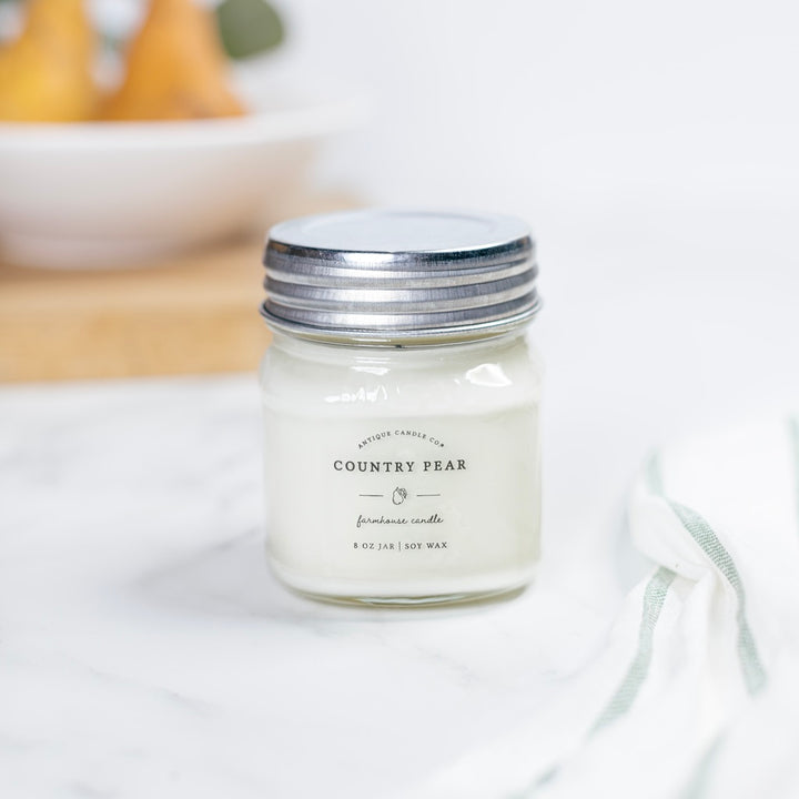 Farmhouse Mason Jar Candle – Country Pear