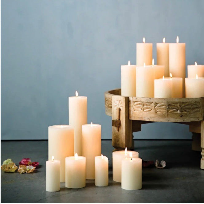 Unscented 4" Ivory Pillar Candle