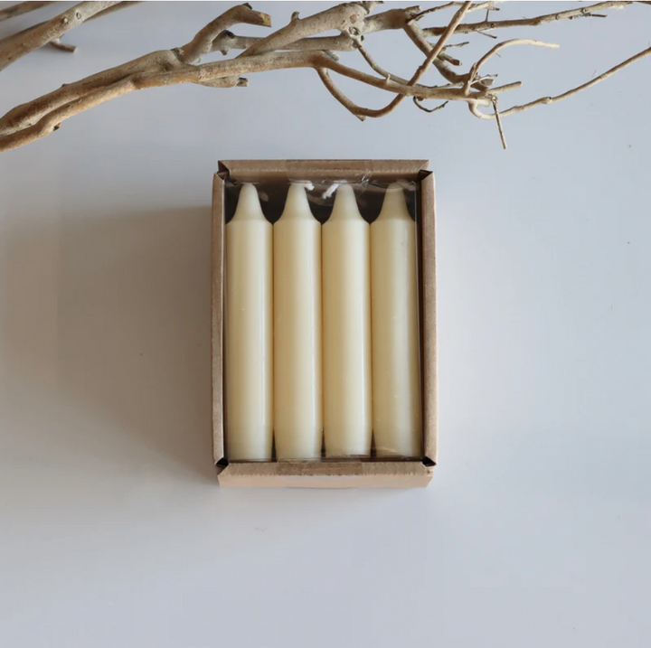 Unscented Short Taper Candle Set