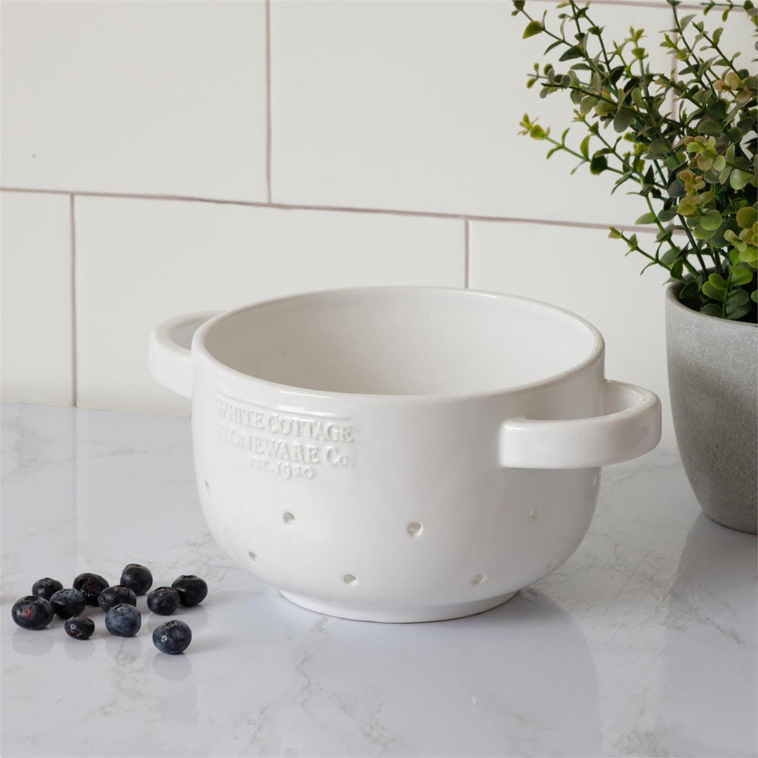 White Cottage Berry Colander