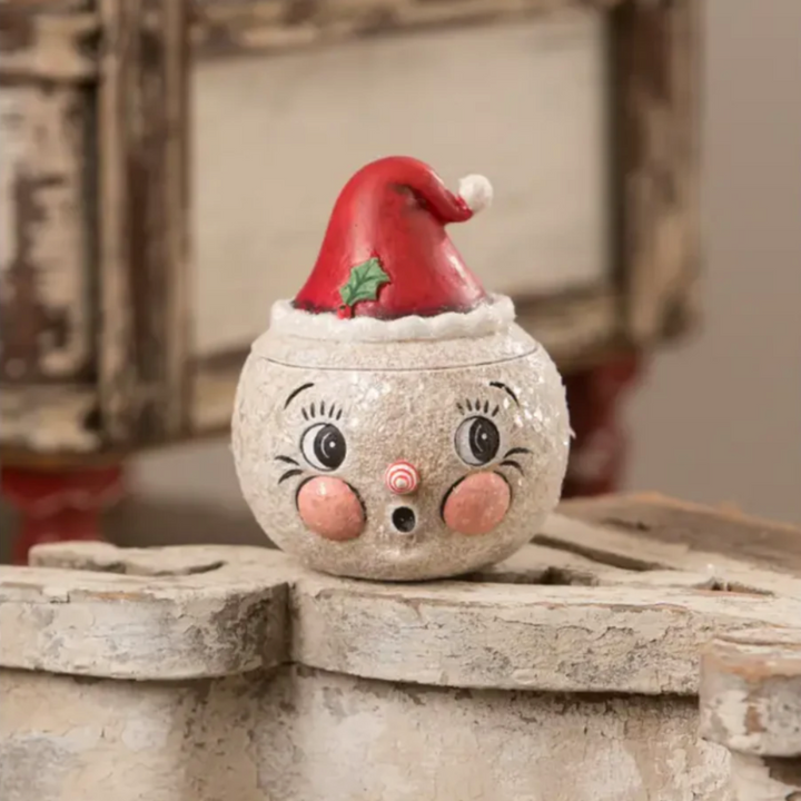 Ruby Flake Snowman Container