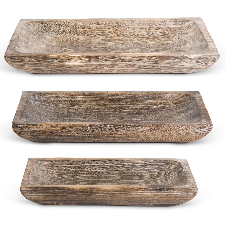 Carved Wood Trays