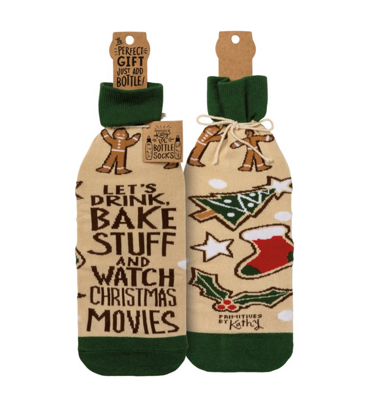 Holiday Wine Bottle Socks