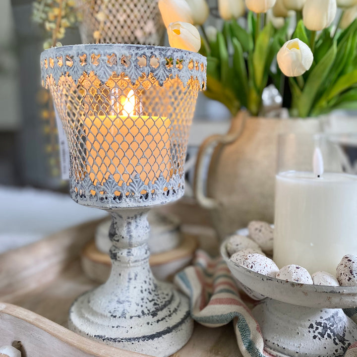 Set/2 Cottage Style Candle Holders