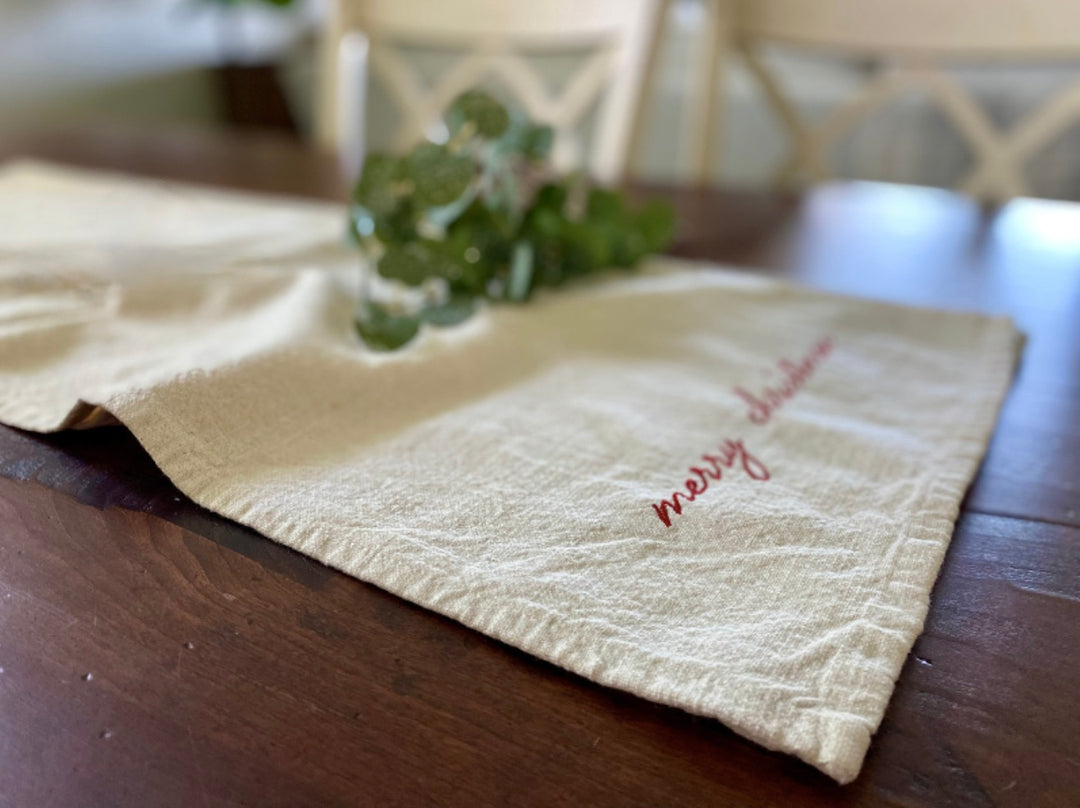"Merry Christmas" Table Runner