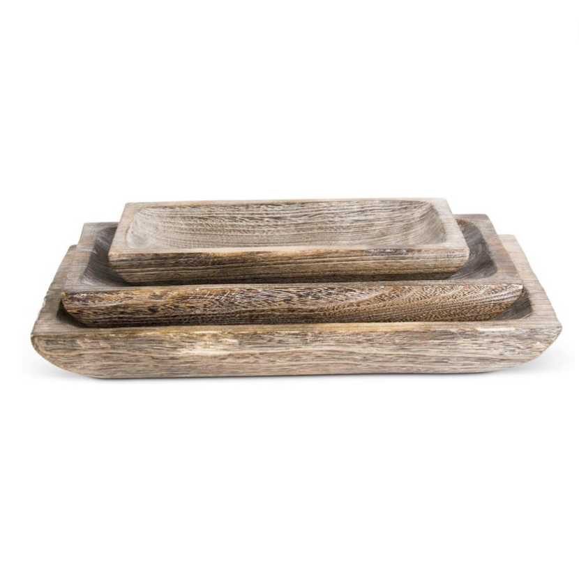 Carved Wood Trays