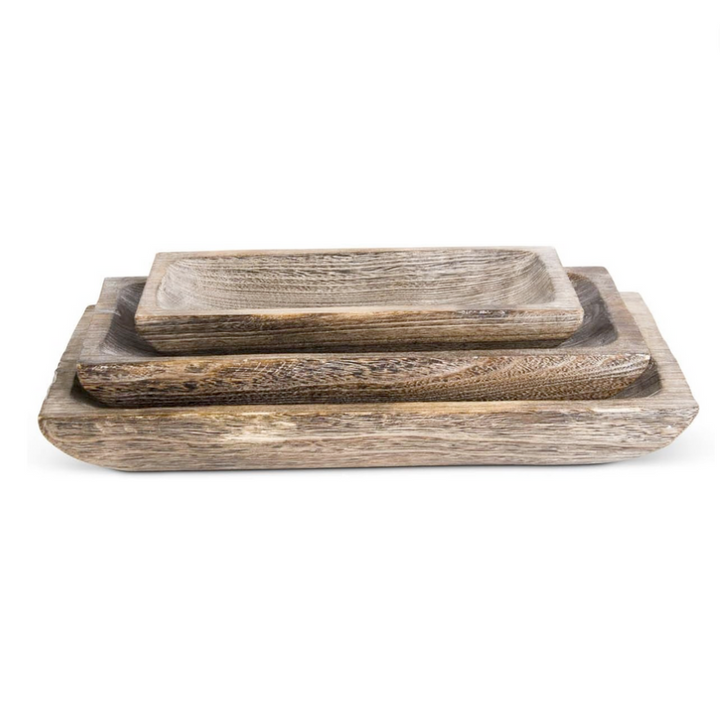 Carved Wood Trays