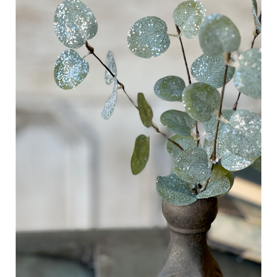 Set/5 Crisp Air Frosted Eucalyptus Picks