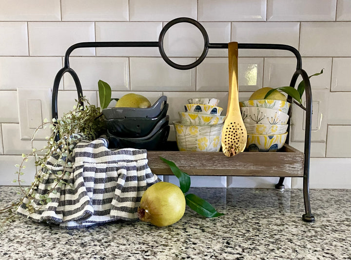 Gold Finish Slotted Tongs