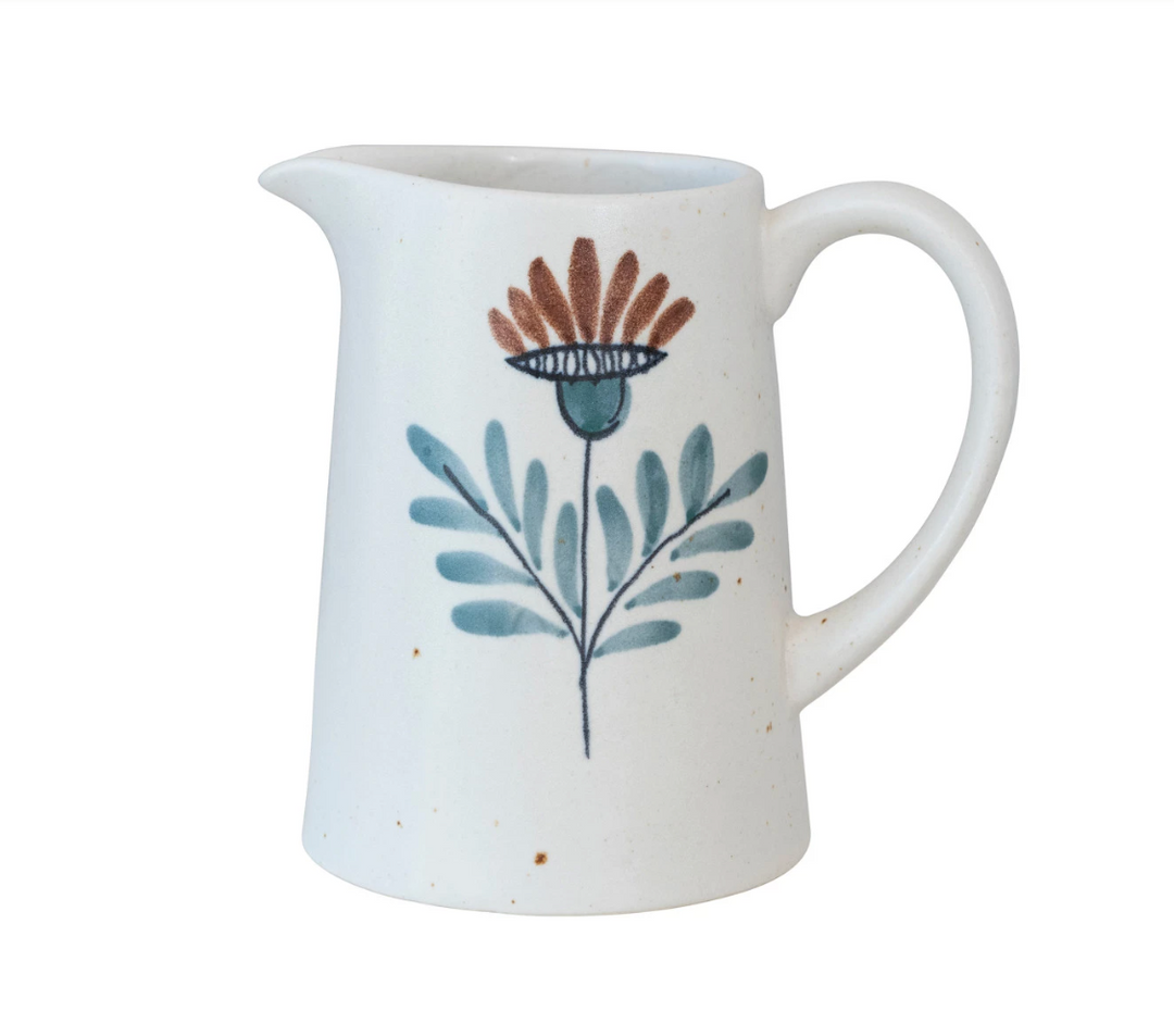 Cottage-Inspired Stoneware Pitcher