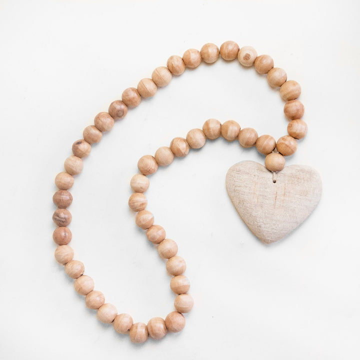 Wooden Heart Bead Garland