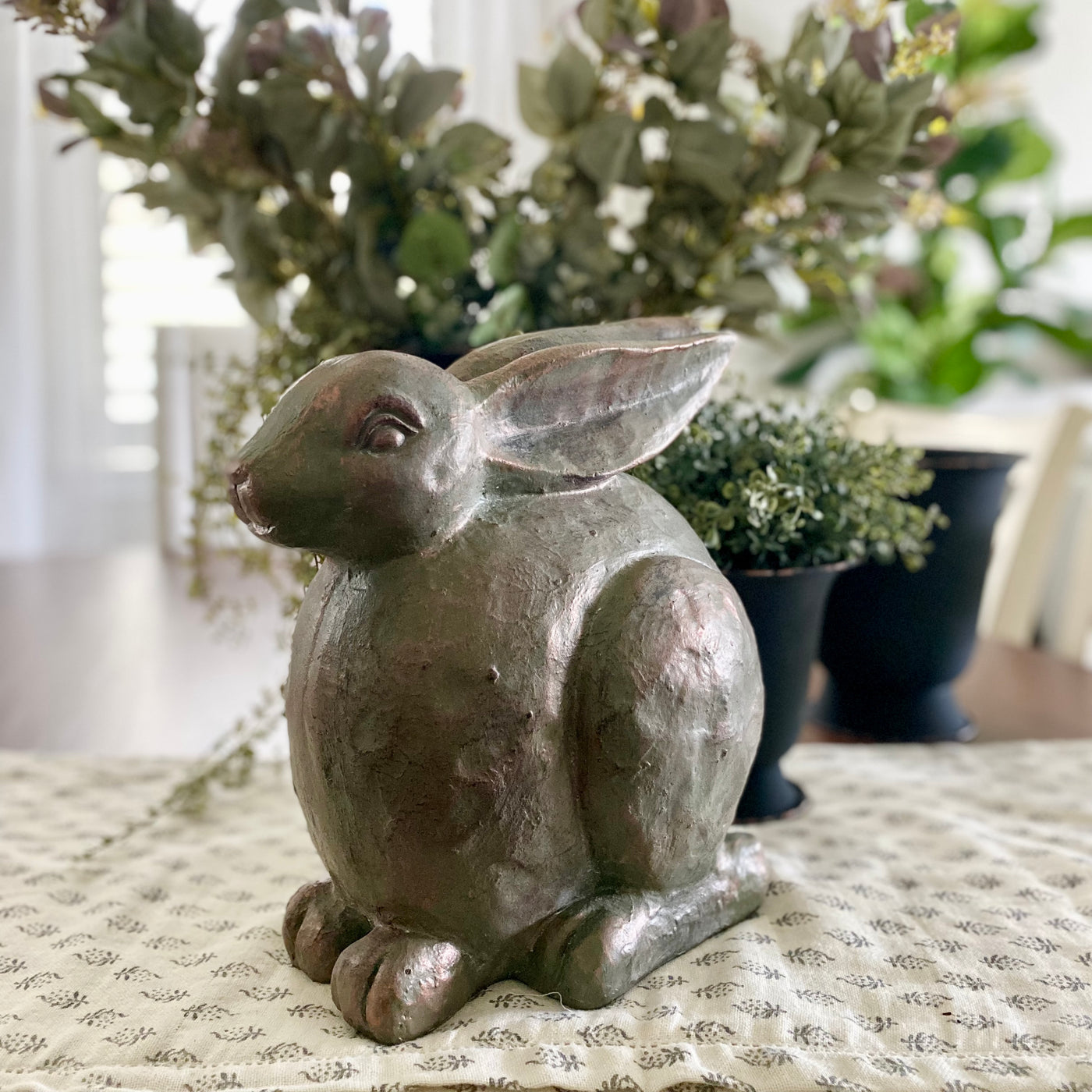Cottontail Rabbit Garden Statue