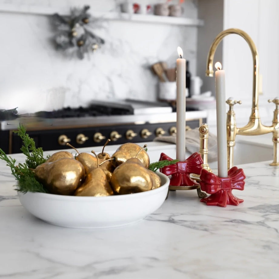 Set/4 Metallic Gold Pears