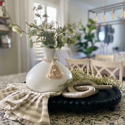 White Wood Vase