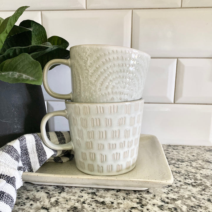 Set/2 Pattern Ceramic Mugs