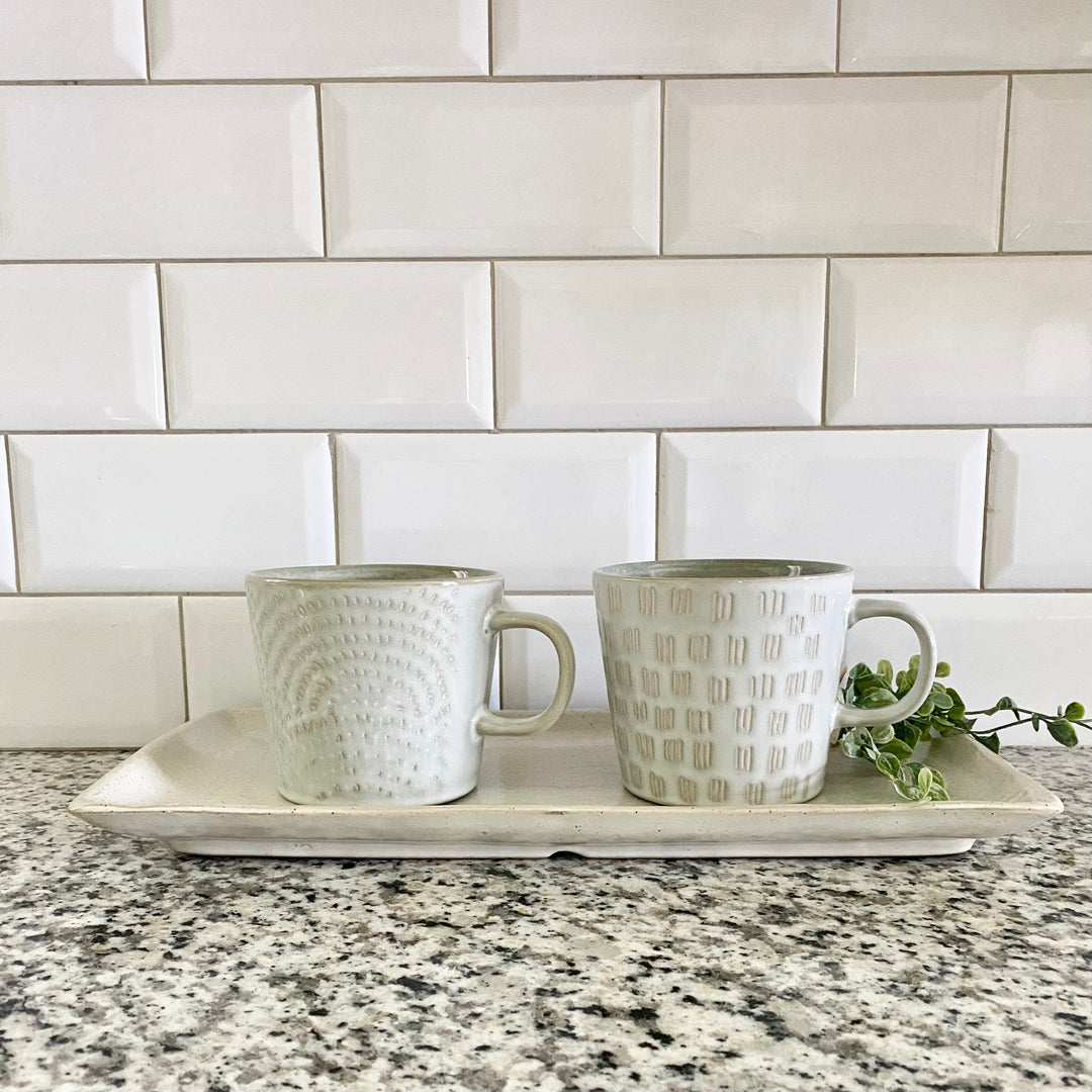 Set/2 Pattern Ceramic Mugs