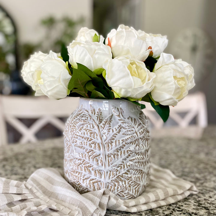 White Real Touch Peony Bundle