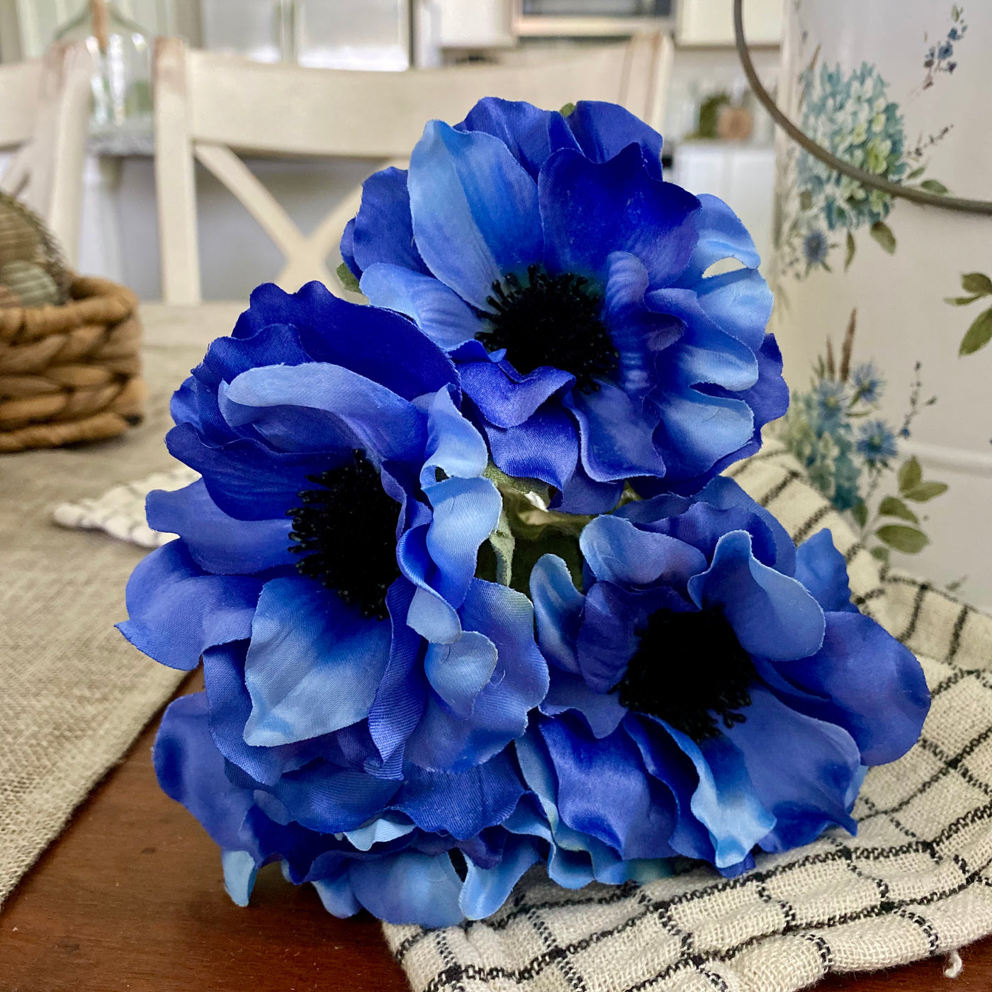 Blue Anemone Spray