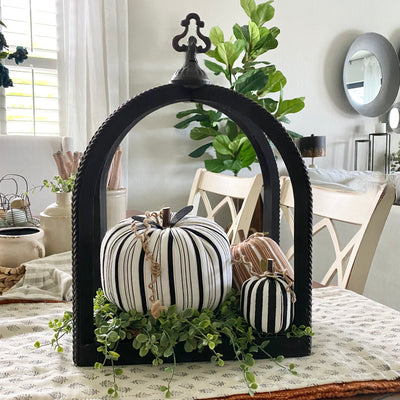 Patterned Fabric Stuffed Pumpkins